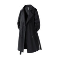 Autumn Mens Long Coat American Streetwear Vintage Over Knee Trench Coat Casual Retro Waterproof Windbreaker